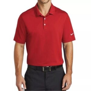 Nike Golf Dri-Fit Red Performance Short Sleeve Classic Golf Polo Shirt Size XL